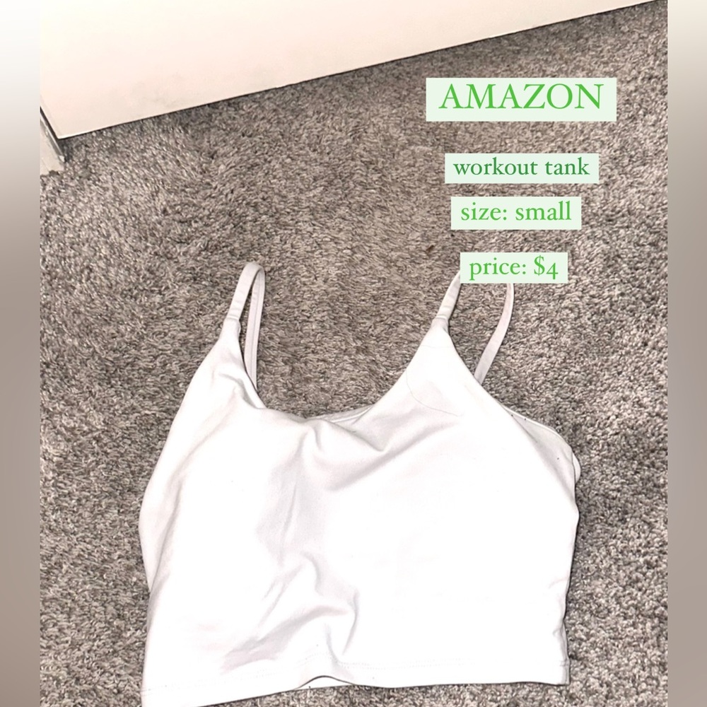 white workout tank